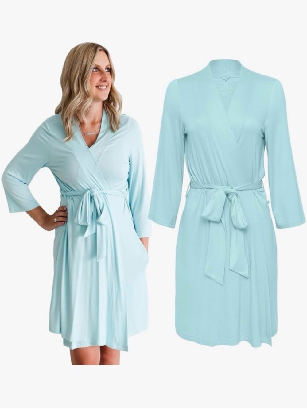 Posh Peanut Bamboo Wrap Robe w/ Belt- XL- postpartum hospital bag, nursing EUC